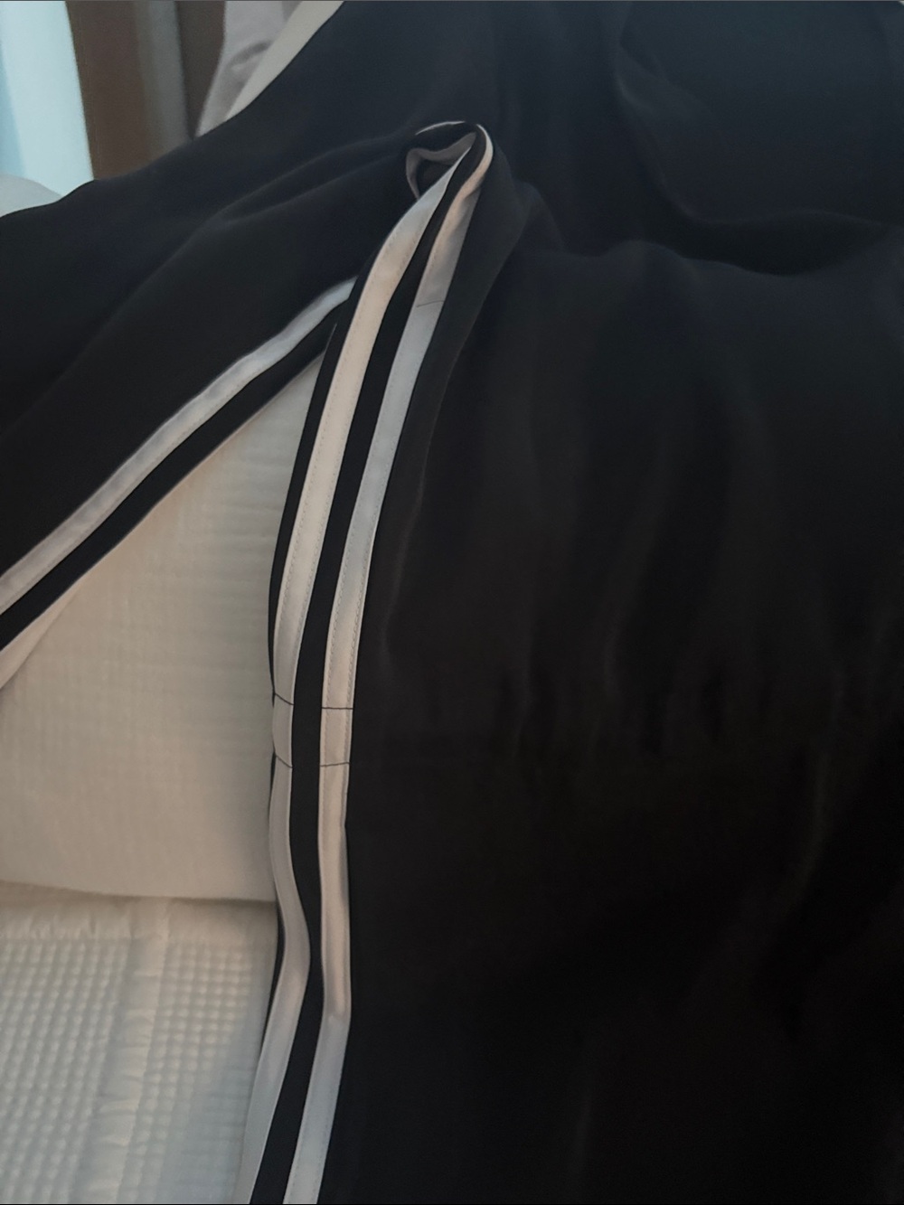 adidas Black Jacket with White Side Stripes - Picture 4 of 4
